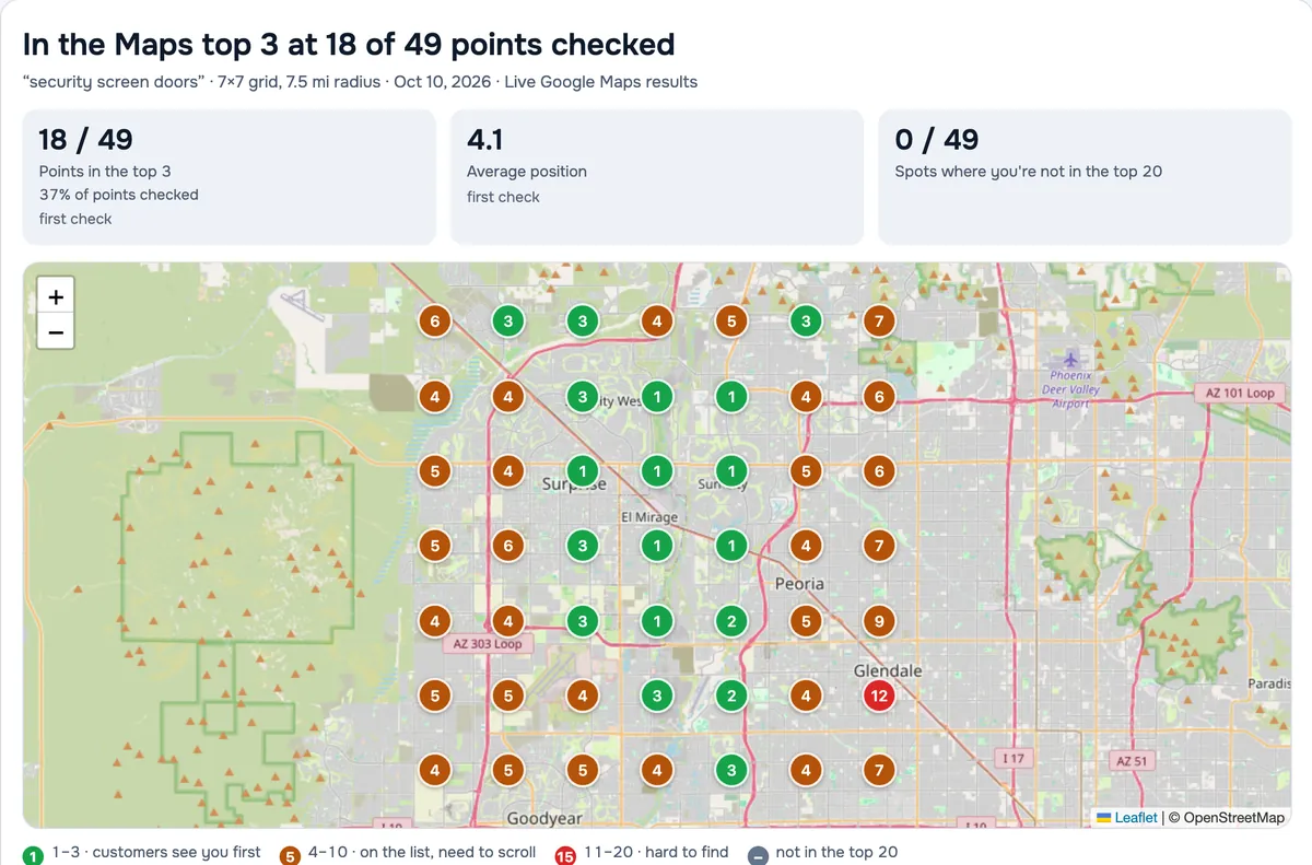 Where you rank on Google Maps